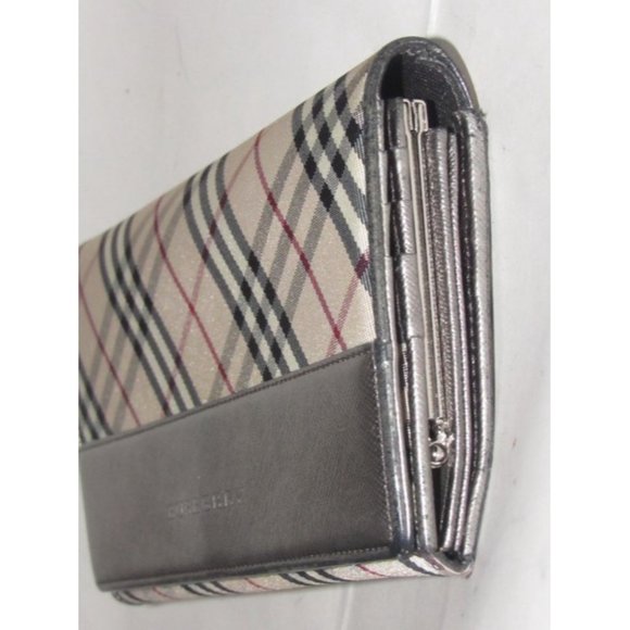 Burberry Nova Check & Pewter Leather XL Wallet - Picture 6 of 12